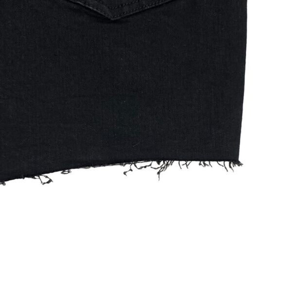 Joe's Jeans Merida Cut Off Denim Short Size 26 In Washed Black - Picture 8 of 9